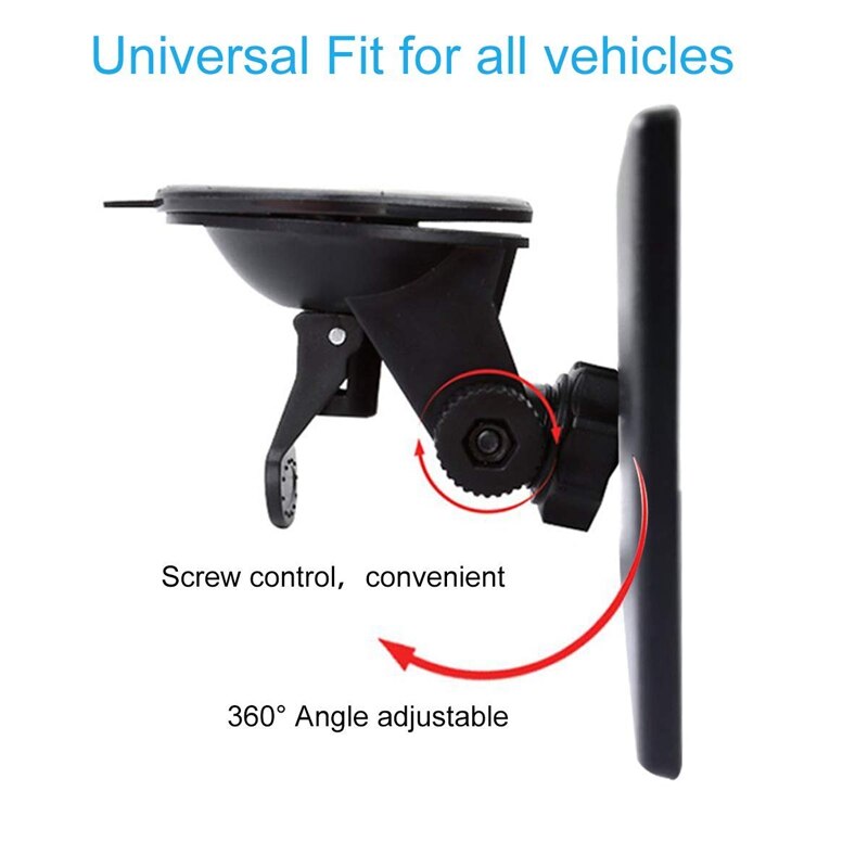 Espejo retrovisor del coche, espejo retrovisor Interior Universal antideslumbrante para camión con ventosa espejo azul-Reduce el punto ciego a