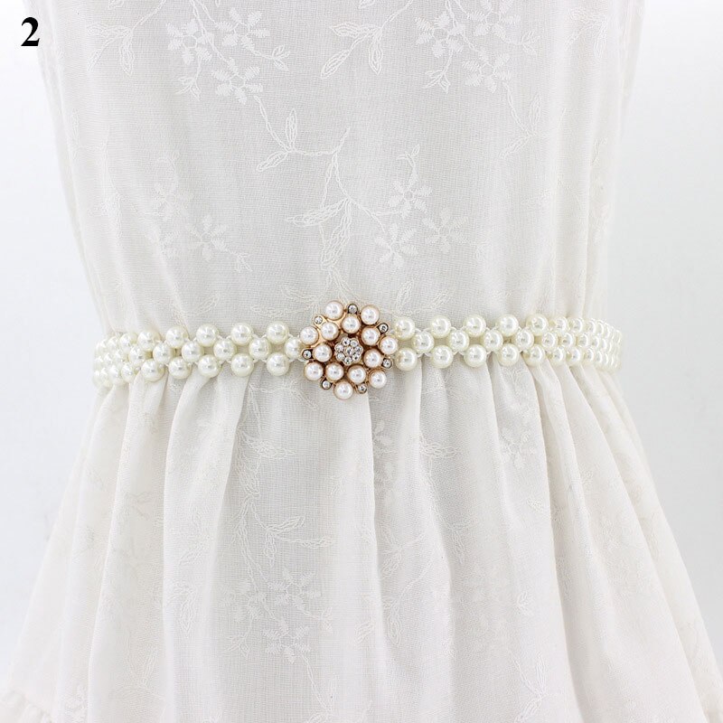 Cinturón de Metal decorativo con perlas para mujer, Cinturón fino con gancho de cuentas, cadena de cintura, vestido, 1 ud.: 11