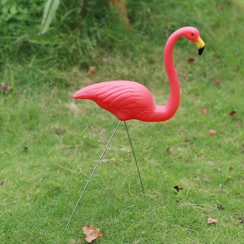 1Pc 2 Style Garden Plastic Flamingo Decoration Artificial Flamingo for Garden Festival Party Wedding Villa Garden Decor Ornament