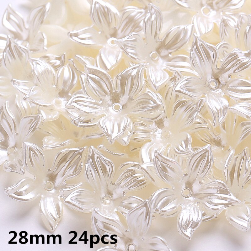 Multi smukke imiterede mavemuskler blomst perler perlehætter endebeholder blomst torus gør det selv med afstand smykketilbehør: V268