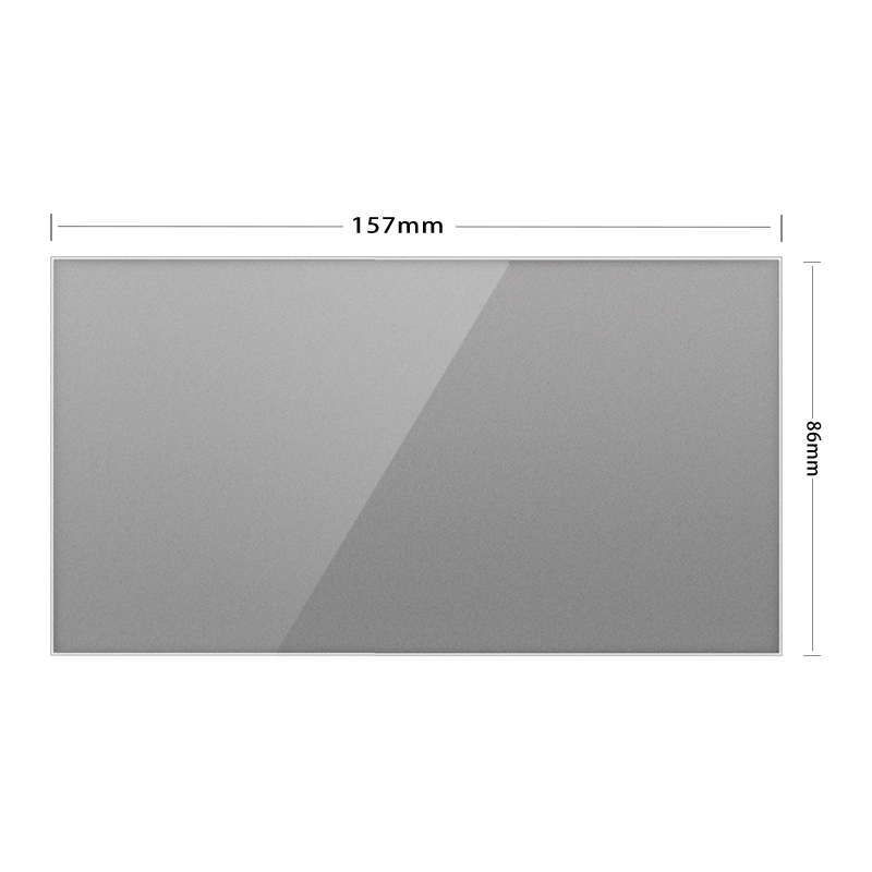 blank cover plate with installation iron plate 86mm*86mm black and white gold gray tempered glass switch socket panel white boar: Floor Socket
