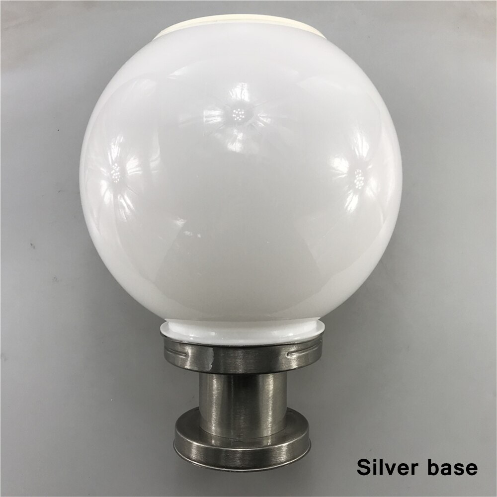 Led rund boll rostfritt stål solar stolpe lampa utomhus  ip65 vattentät kolumn huvud ljus för trädgård villa pelare trädgård hotell