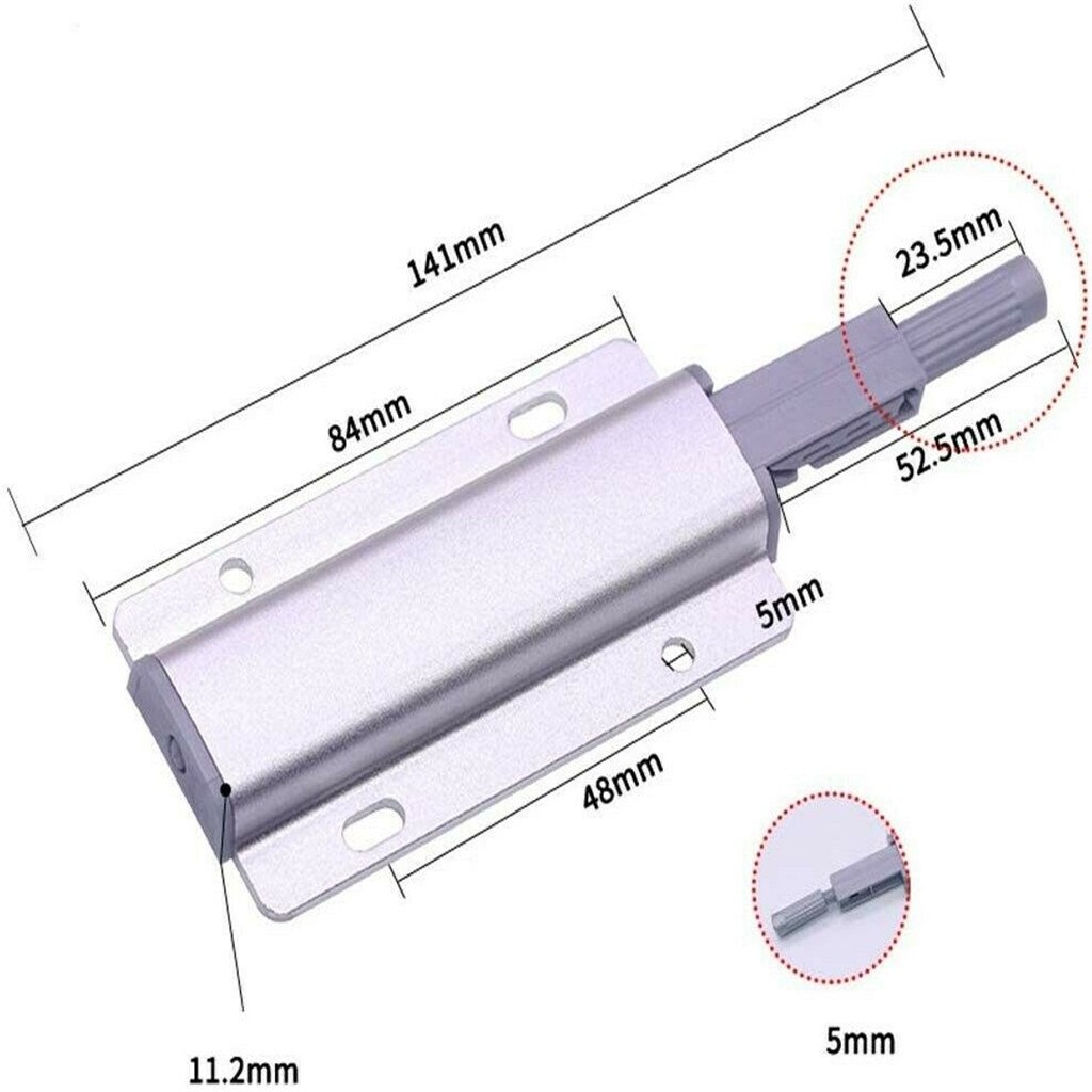 Free-handle Magnatic Cabinet Opener Furniture Cabinet Door Adapter Device Stainless Steel Shell Hardware Hinge