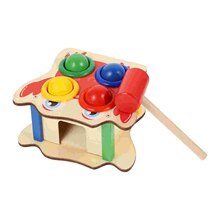 1 set kinderspielset mit holztieren zum klopfen, lernspielzeug für kinder