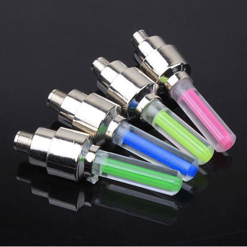 Fiets Auto Wiel Tire Flesdop Spoke Flash Led Verlichting Lamp Waterdicht Leds Tyre Ventieldopjes Wiel Spaken Led licht