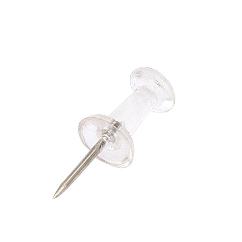 Kissral 100Pcs Push Pins Voor Notice Board Thumb Tacks Transparante Kaart Pins Voor Kurk Board Tekening Pins Decoratieve Rose Goud met Plastic Doos, Naaien Accessoires Kantoorbenodigdheden Travel Mark