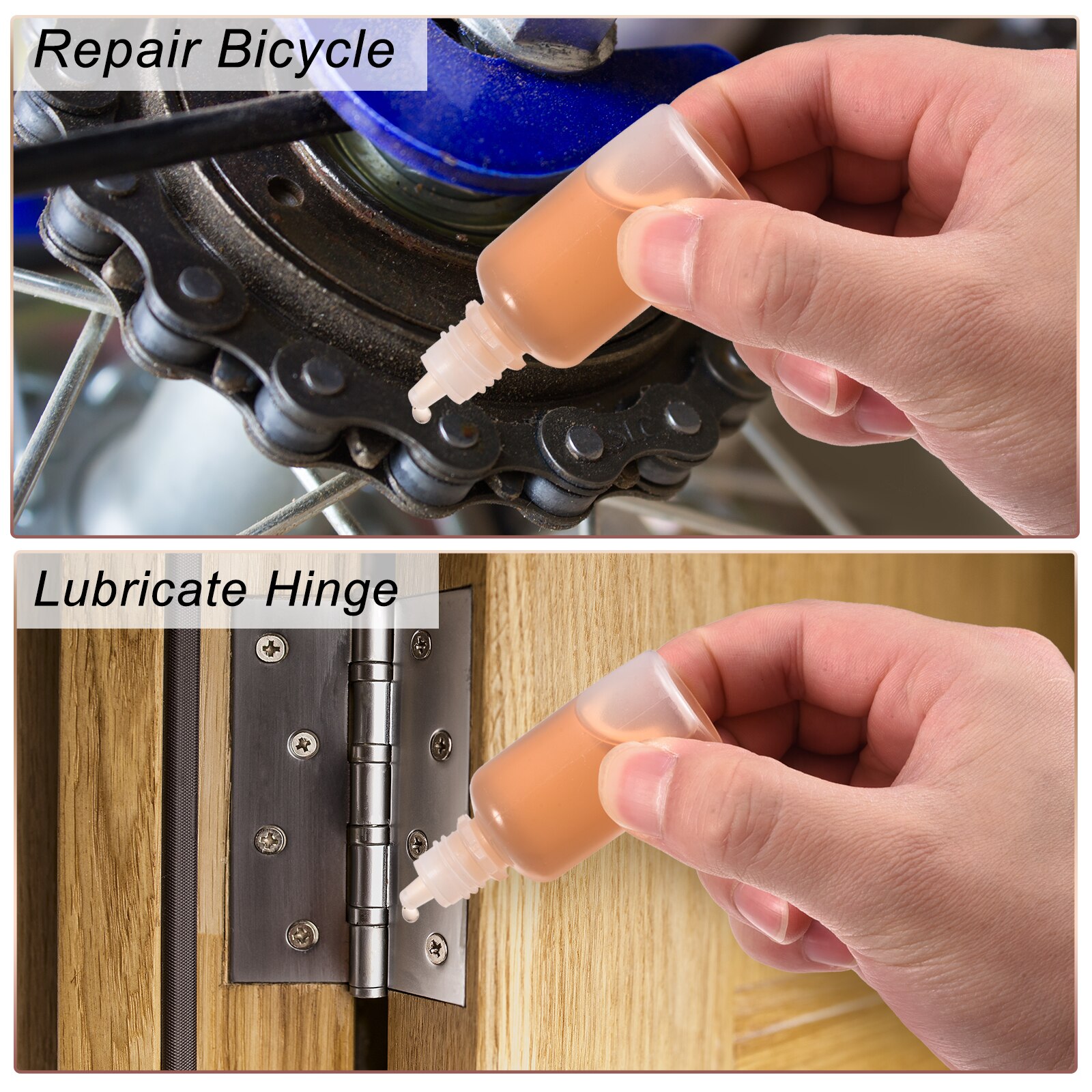 Uxcell – bouteilles compte-gouttes vides en plastique, conteneurs compressibles, bouchon blanc de 30ml pour la réparation, le nettoyage, l'artisanat, les liquides, 12 pièces