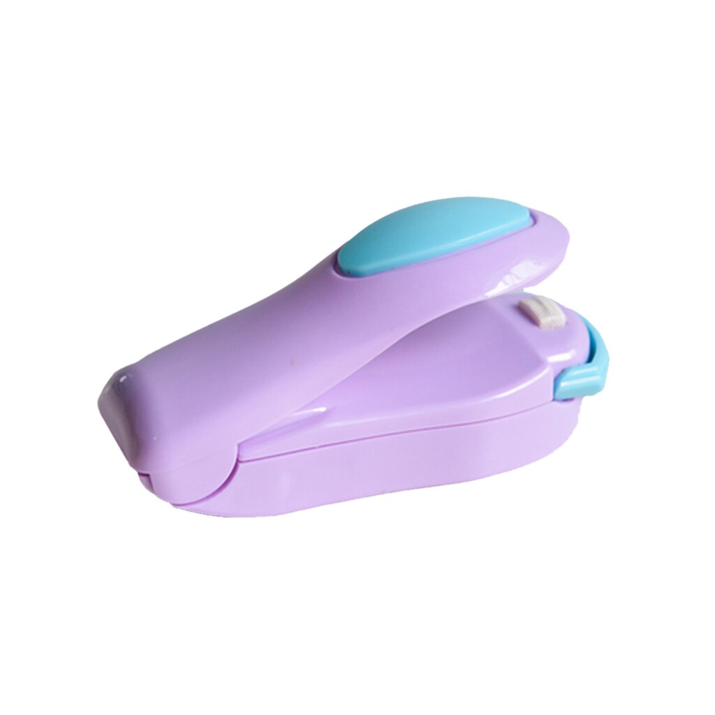 Bærbar mini-sealer-forseglingsmaskine til plastikposer, der forsegler opbevaring af fødevarer til konservering af fødevarer: Lilla