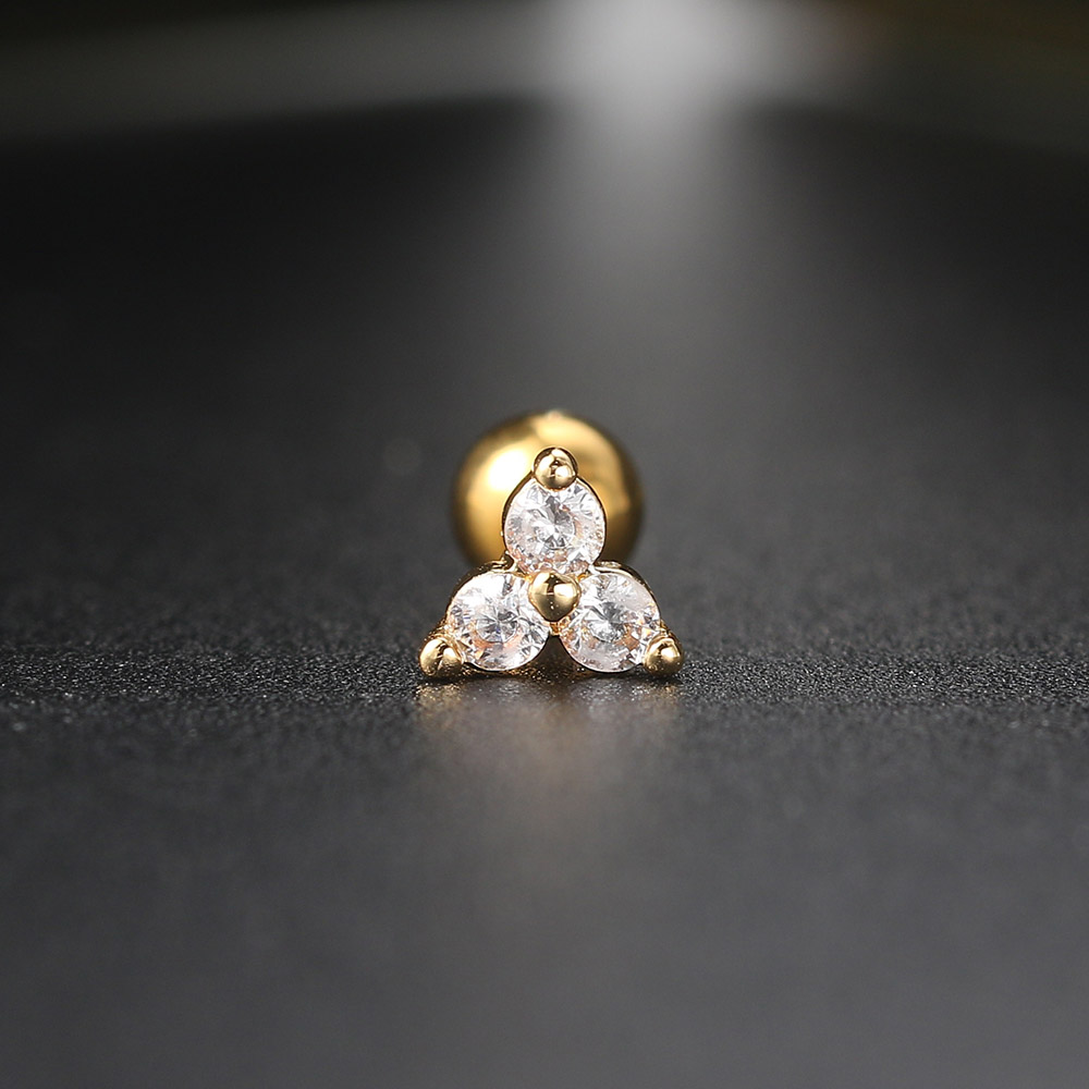 Pendientes de mariposa con Piercing de hélice para mujer, Mini joyería para cartílago de circonita, Piercing Daith Rook Tragus, accesorios para el cuerpo, 1 ud.