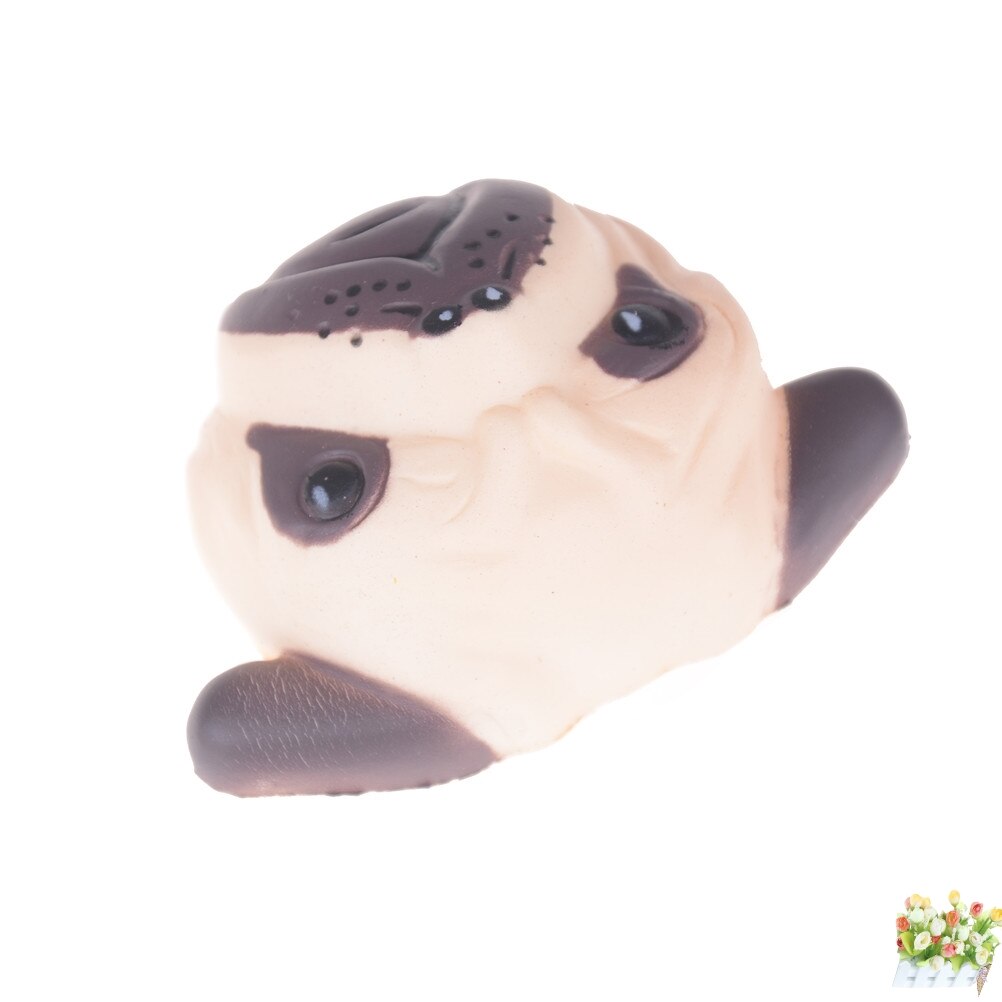 Apretar estirable cara de perro Pug Mini exprimidor Animal de curación juguetes blandos antiestrés de aumento lento