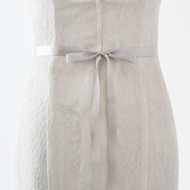 Luxe à la main couleur strass ceinture mariée mariage ceintures fleur Satin robe de mariée ruban ceinture demoiselle d&#39;honneur femmes habiller: GRAY