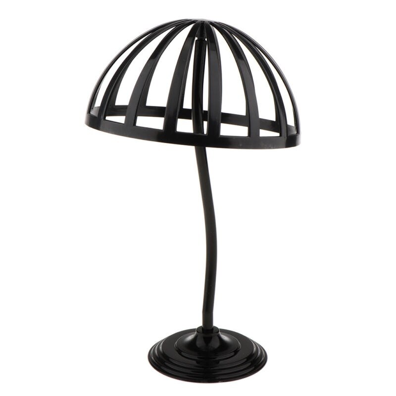 Chapeau présentoir casquette en métal présentoir seau chapeau paille chapeau sunhat support d'étagère perruque postiche support de rangement # Q: Black