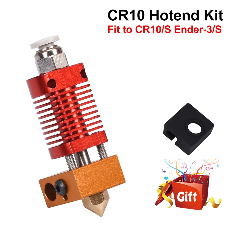 CR10 Hotend Extruder Kit MK8 Extruder 3D Printer Onderdelen Voor Ender-3 CR10 Printer 1.75 Mm 0.4 Mm Nozzle J-hoofd Verwarming Blok Onderdelen