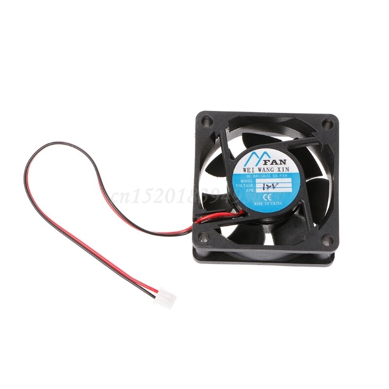 Ventilador de refrigeración para PC sin escobillas, Enfriador de 2 pines, 60mm × 60mm × 25mm, cc 12V 24V, 6025: 12V