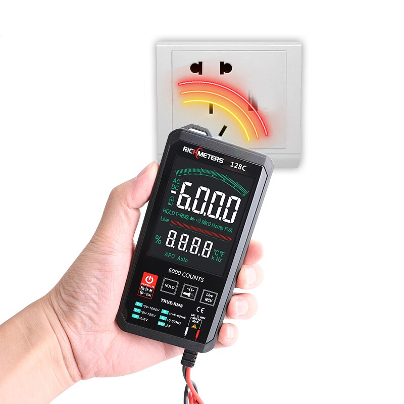 Digital Multimeter Touch Sensitive Resistance NCV Capacitance Pocket Type Intelligent Scanning Tools 618c