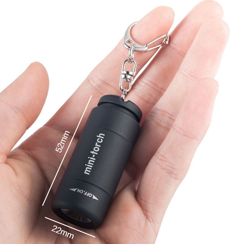 Mini-Schlüsselanhänger-Lampe, Schlüsselanhänger, Taschenlampe, USB wiederaufladbar, LED-Licht, Taschenlampe, Lampe, wasserdicht, Schlüsselanhänger-Licht, 1 Stück