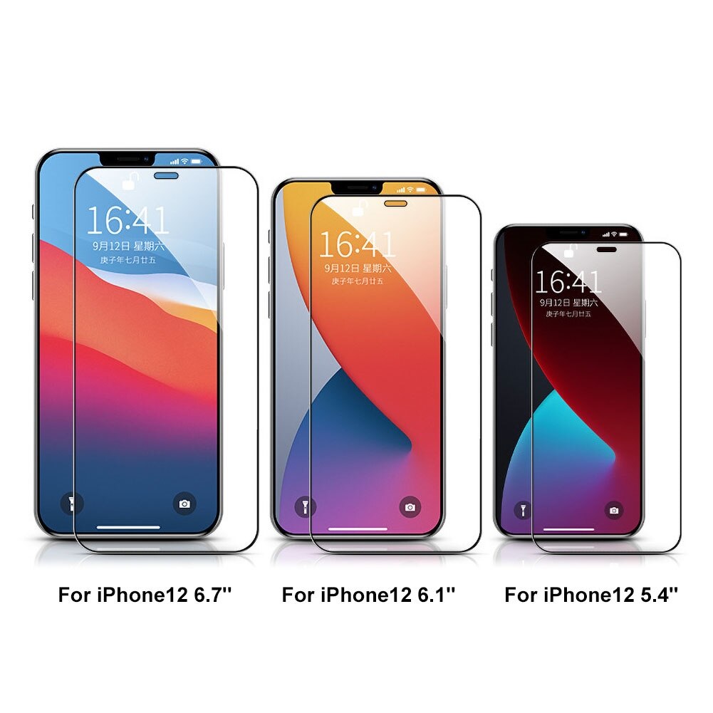 9D Anti-Scratch Mobile Phone Screen Full Screen Protection Tempered Glass Hd Protective Film For Iphone 12 Series