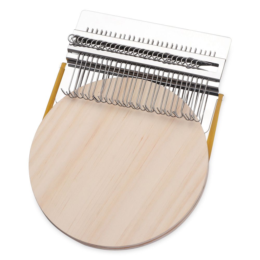 Small Loom Wooden Makes Beautiful Stitching Speedweve Type Weave Tool Fun Mending Loom Darning Machine Loom Tools: 28 hooks