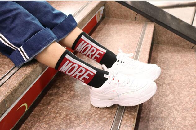 DON`T FOLLOW ME I AM LOST TOO casual men women letter socks hip hop Cotton skateboard high street harajuku funny happy socks: Yellow