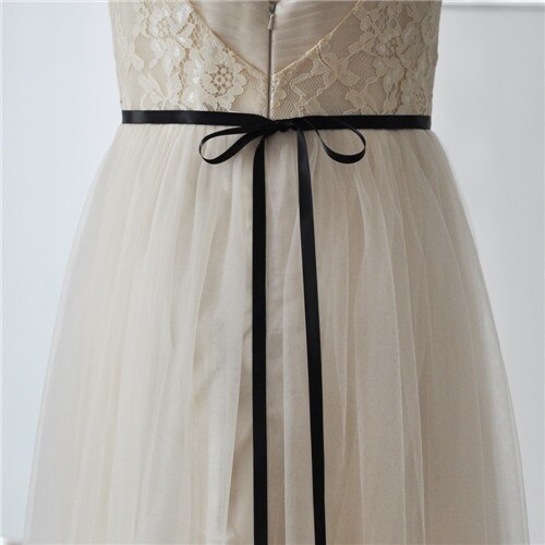 Cinturón de novia TOPQUEEN SH38, accesorios de boda, cinturón de vestido de novia para damas de honor, cinturón de vestido para mujer, Cinturón fino: black ribbon