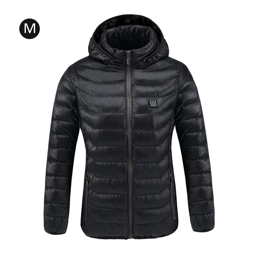 Manteau d&#39;hiver en Fiber de carbone en graphène, 1 paire, veste d&#39;extérieur chauffante électrique, USB, température constante, manteau: WHITE
