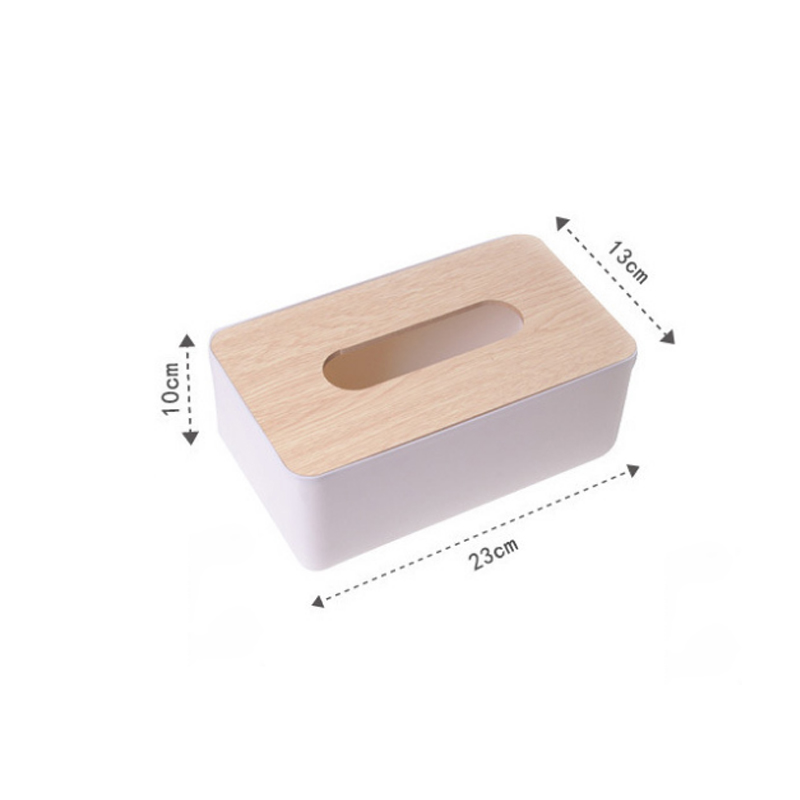 Hunyoo massivt trä servett fyrkantig form hållare trä plast vävnadslåda hem fall kök papper hållare tillbehör förvaringslåda