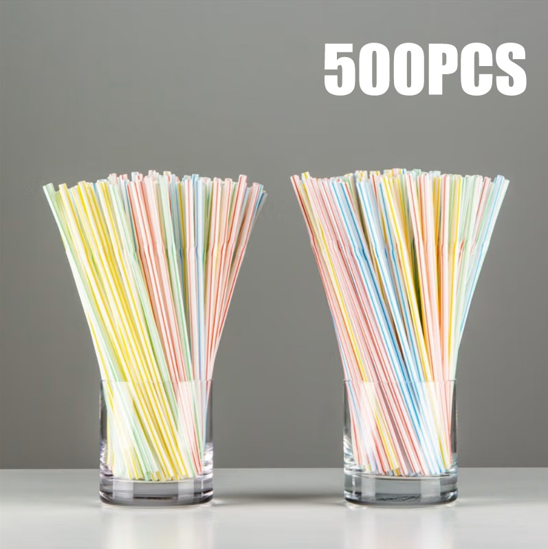 50-3000 Stuks Veelkleurige Rietjes Rietjes Melk Thee Bar Party Bruiloft Keuken Woonaccessoires Drank Zwart Stro: Donker Kaki