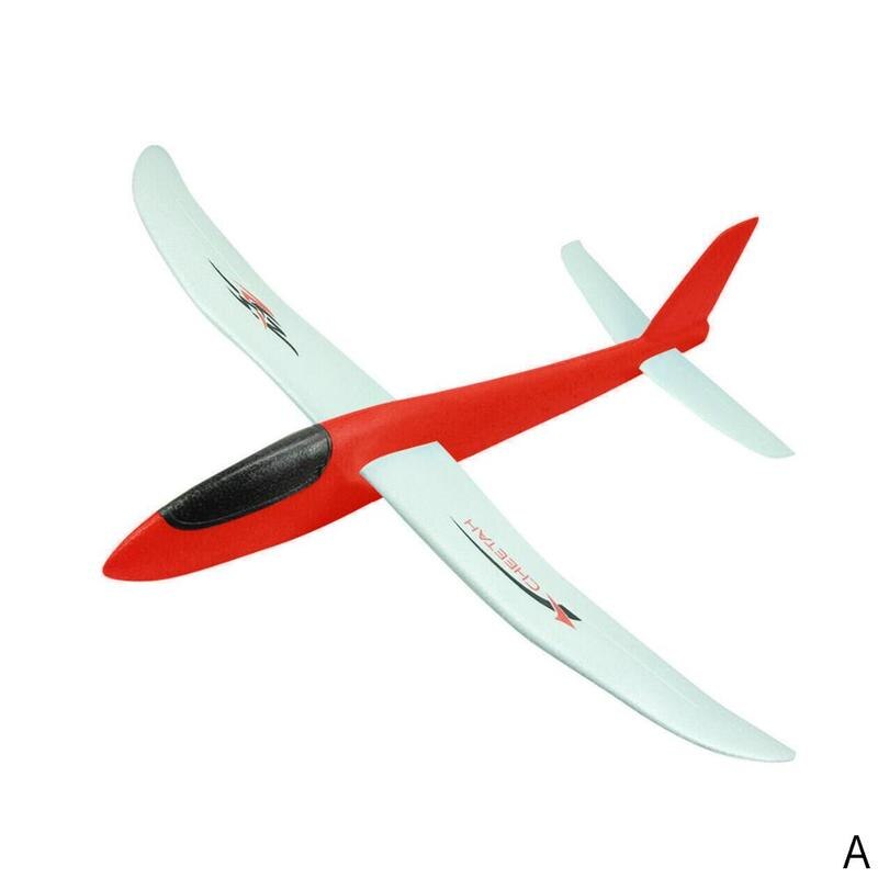 Large one-meter Hand Throw Airplane EPP Foam Launch Fly Game Boys Toys Planes Outdoor Party Aircraft Model A7I1: red