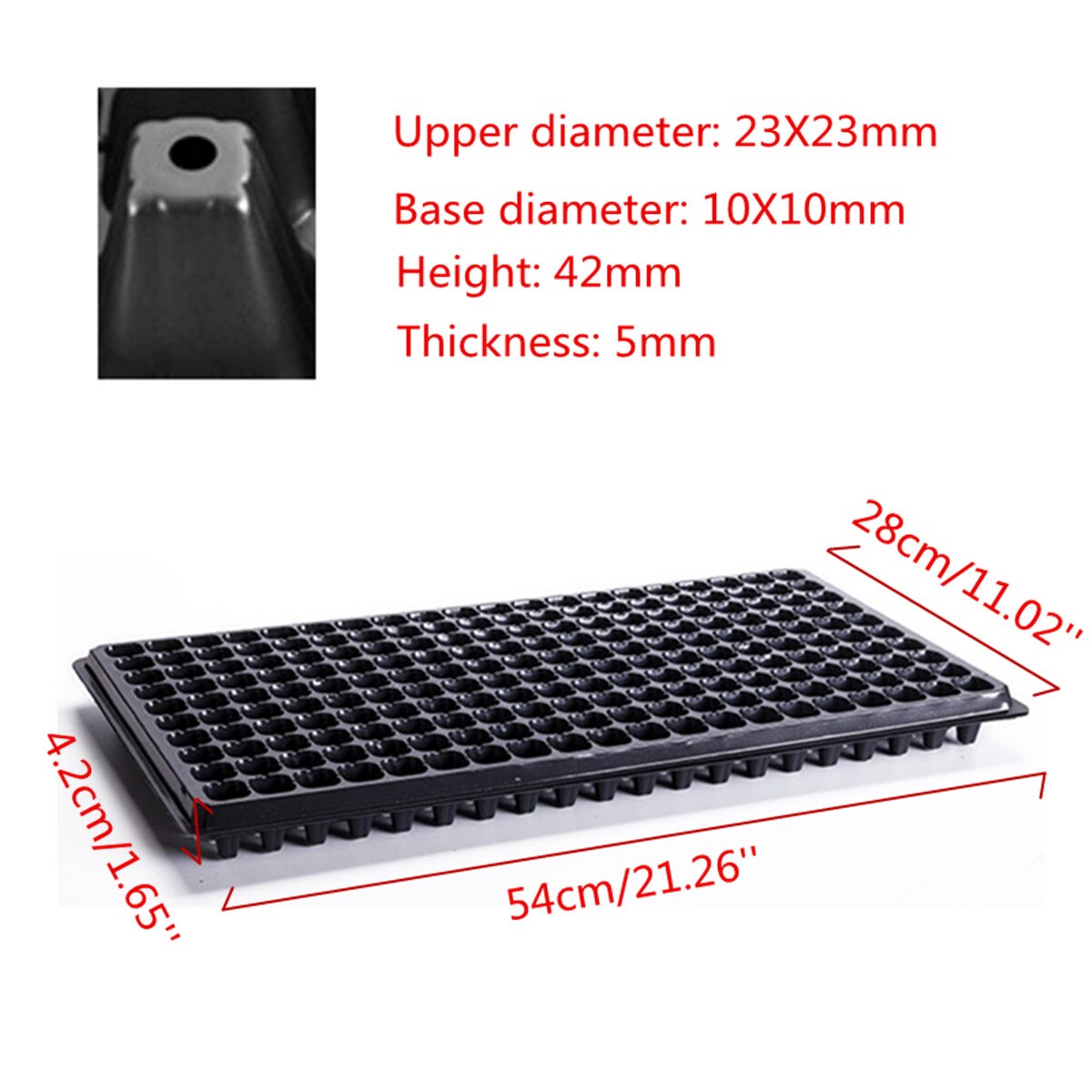 200 Holes Seedling Starter Planting Tray Extra Strength Seed Germination Vegetable Plant Flower Pot Nursery Grow Box Propagation