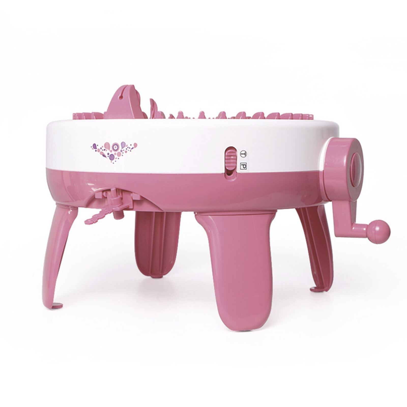 Hand Knitting Machine Embellish Knitting Machines Loom Plastic Spool Knitter Wool Winder Craft Bracelet Weave Tool: 40-pin rose red