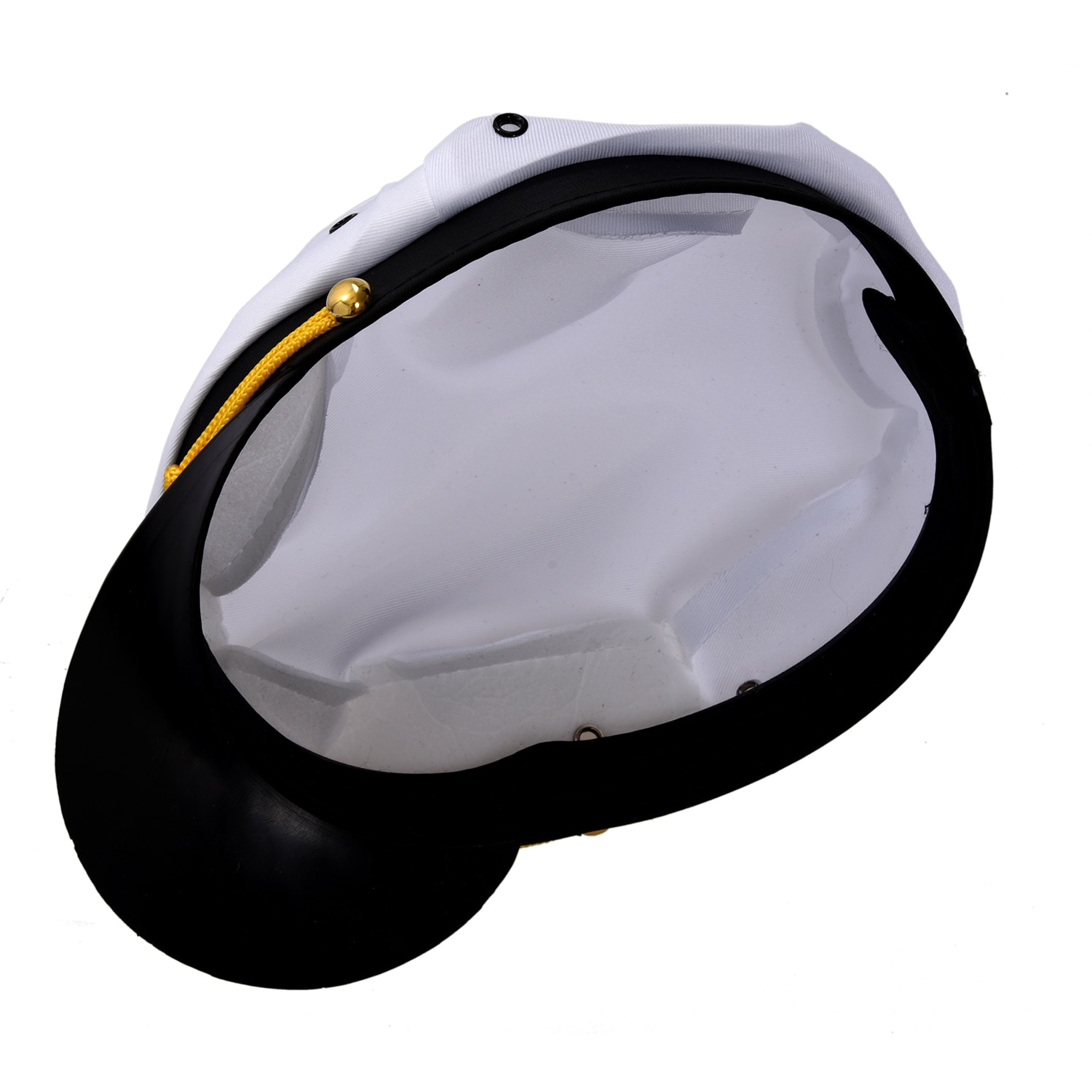 Witte marineblauwe matrozenpet kapitein marino marine uniform katoen kleur wit zwart