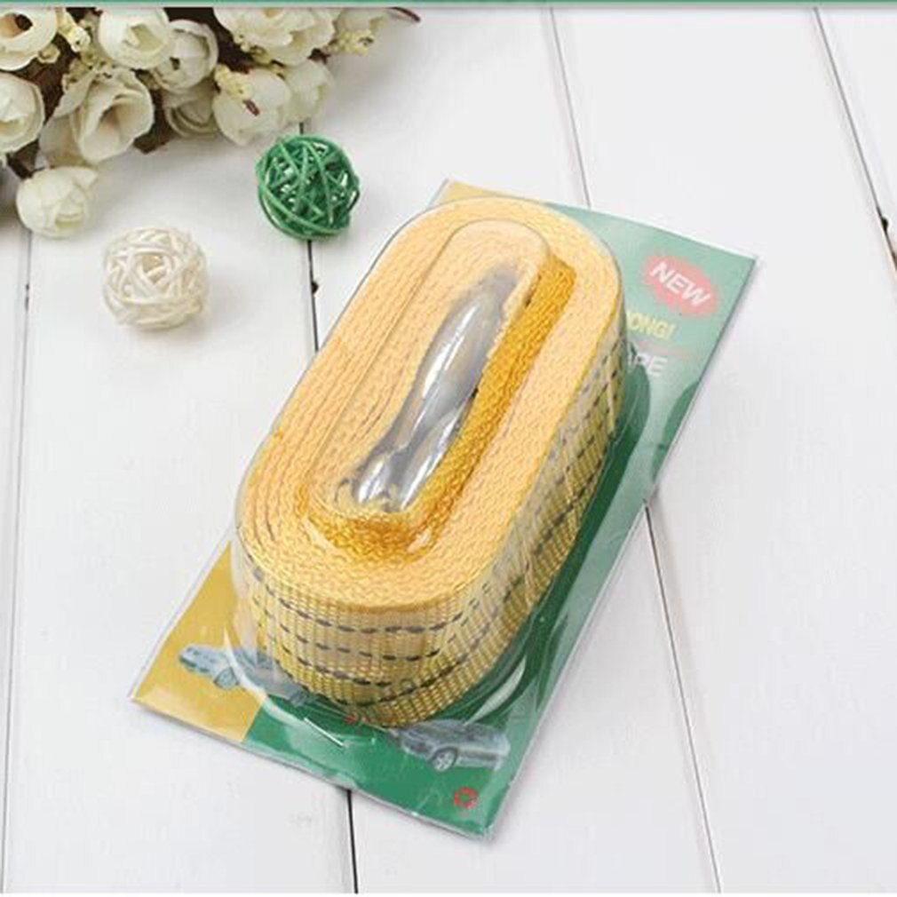 Car Emergency Pull Belt Traction Rope Of Self Driving Tool 3 Tons Double Nylon 4m Automobile Traction Rope