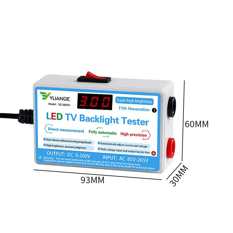 Led lcd tv bakgrundsbelysning remsor testare utan demontering skärm reparation lampa pärla upptäckt testverktyg mätinstrument