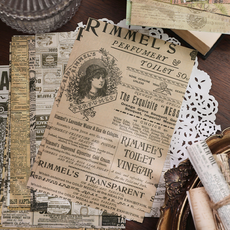 Journamm 30 unids/pack Material Retro Kit de papel DIY suministros para álbumes de recortes Collage diario basura Material papel