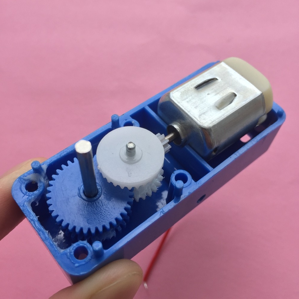 K210y DC1.5-6V 1: 94 mini caixa de redução elétrica dc motor de engrenagem saída biaxial para diy robô carro motor brinquedos peças