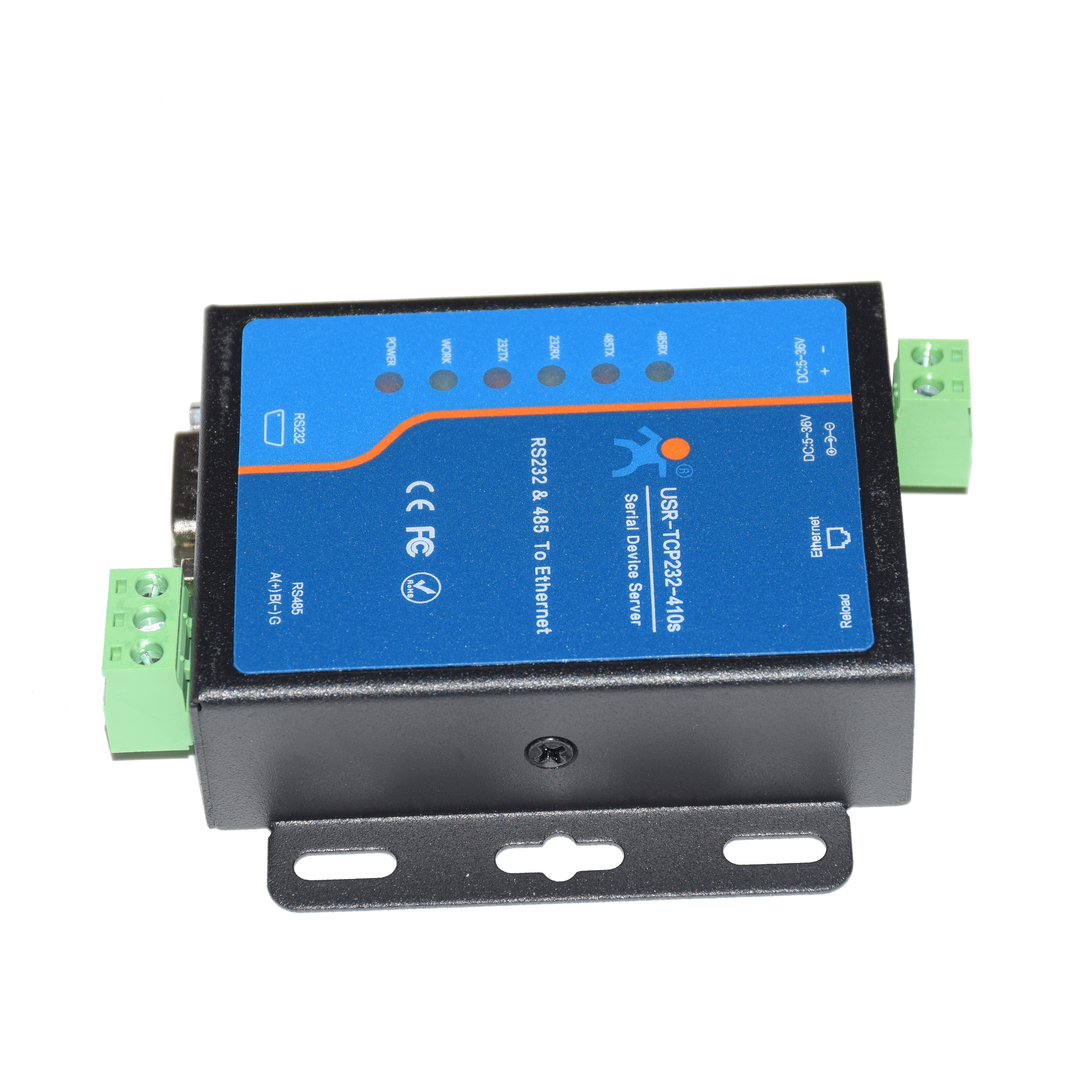 USR-TCP232-410S Serial Port RS232 RS485 To Ethernet Converter Device Server Modbus RTU To Modbus TCP Flow Control