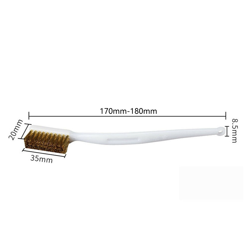 Escova de dentes industrial mini cobre aço náilon fio escova de fio de aço inoxidável sujeira dura limpeza escova de dentes ﻿