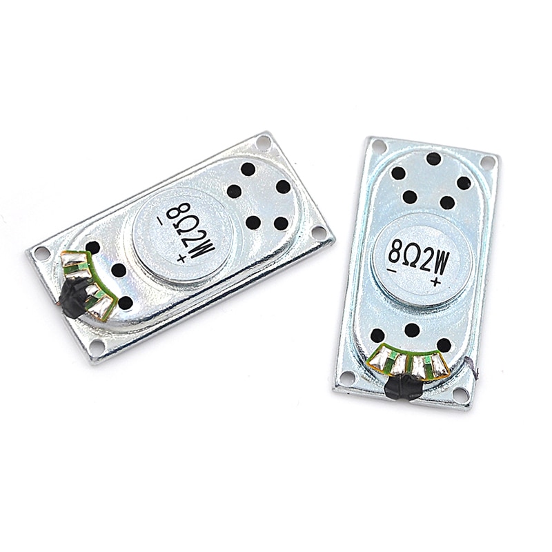 2pcs Mini Audio Portable Speaker Unit 20*40MM 8ohm 2W Speaker Accessories Notebook Speaker Square DIY Computer Speaker