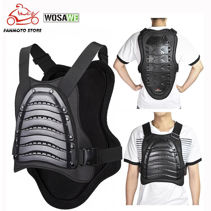 Wosawe Motorfiets Armor Motocross Body Armor Bescherming Moto Vest Fiets Lichaam Vest Moto Borst Terug Bescherming Beschermende Gear