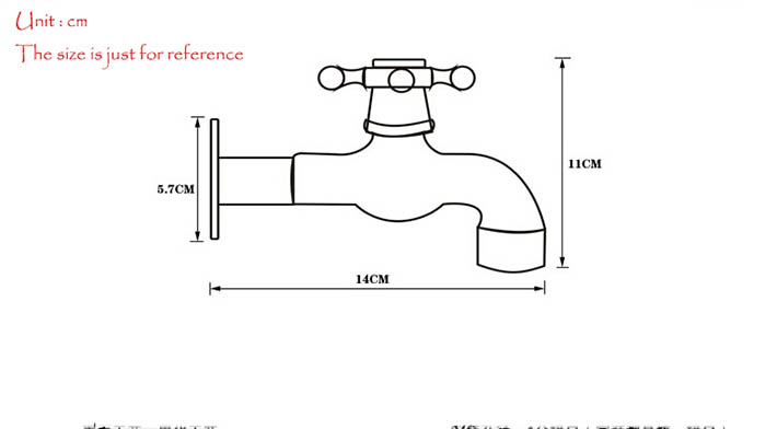 Garden water tap outdoor faucet brass single cold single handle wall mounted oil rubbed bronze