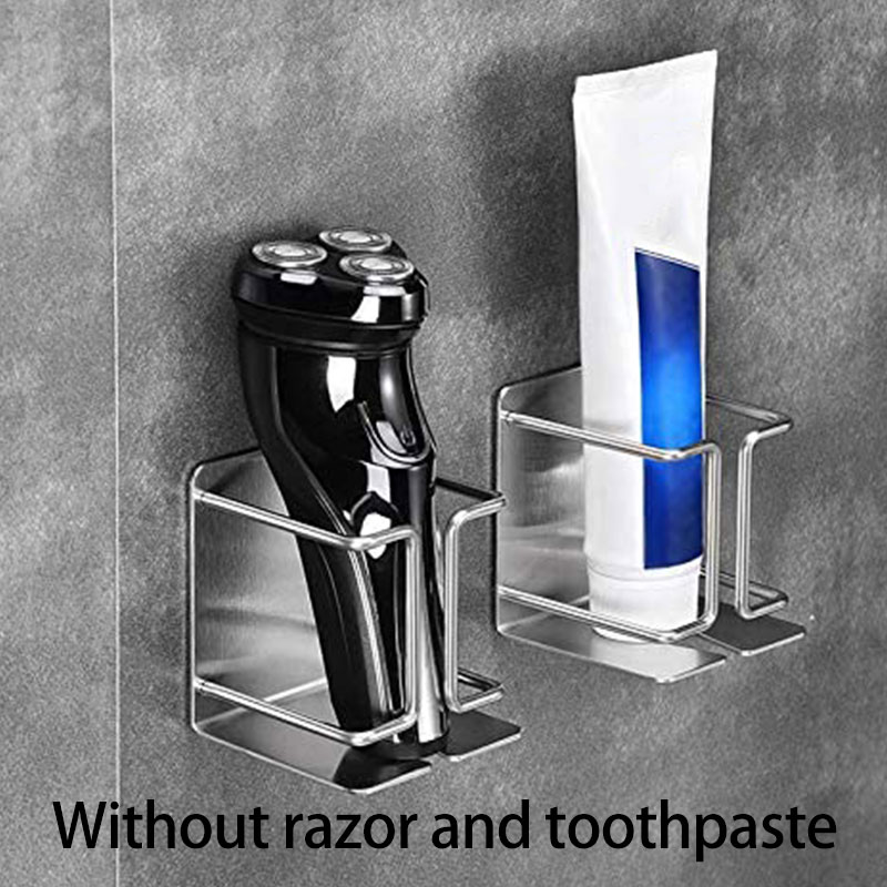 Support de rasoir électrique support de rasoir mural auto-adhésif en acier inoxydable support de rasoir mural pour salle de bain