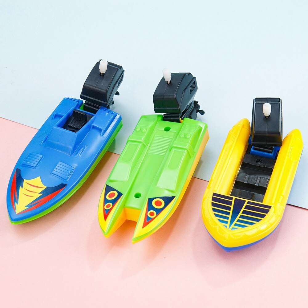 1Pc Speed Boot Wind Up Speelgoed Float In Water Kinderen Speelgoed Klassieke Uurwerk Speelgoed Bad Douche Speelgoed voor Kinderen Jongens Speelgoed