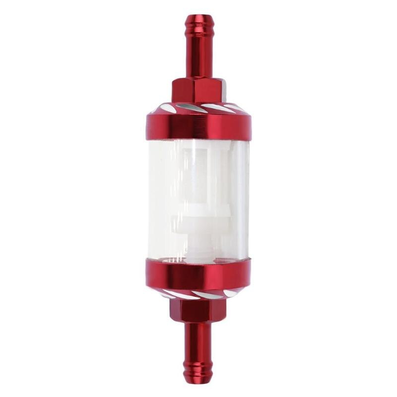 Filtros universales de aceite y combustible de 8mm, filtro de aceite para motocicleta, accesorios para ATV, Dirt Pit Bike, Motocross para automóvil: Rojo