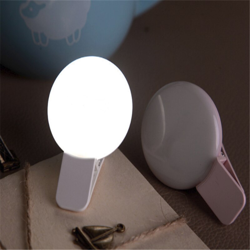 Erilles Coolreall Mini Q Selfie Ring Light Portable Flash LED USB Clip Mobile Phone For Night Photography Fill Light