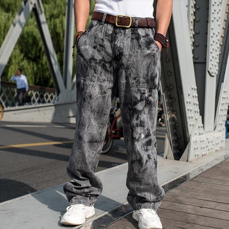 Autumn Winter Style Hip Hop Baggy Jeans Mens Denim Hip hop Loose Pants Rap Jeans For Boy Rapper Plus size 30-46: 38