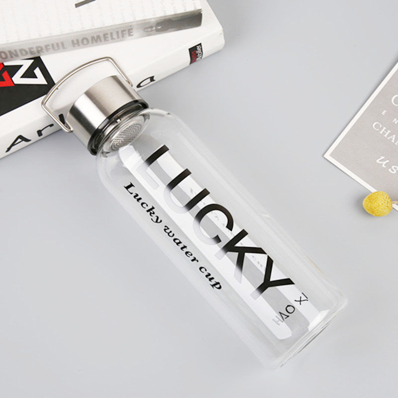 Szklane butelki na wodę o dużej pojemności przenośny szczelny kubek na wolnym powietrzu Sporty kemping piknik rowerowa wycieczka rowerowa butelka robić picia: 1000ml