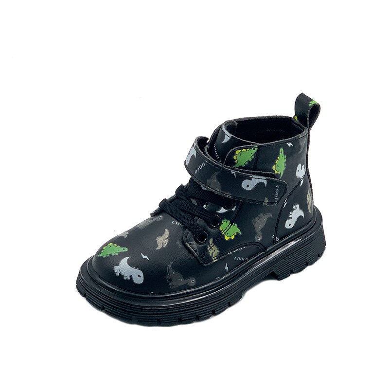 winter neue baby high-top nette kleinkind stiefel jungen dinosaurier haken runde kopf baumwolle warme stiefel mädchen cartoon baby martin stiefel
