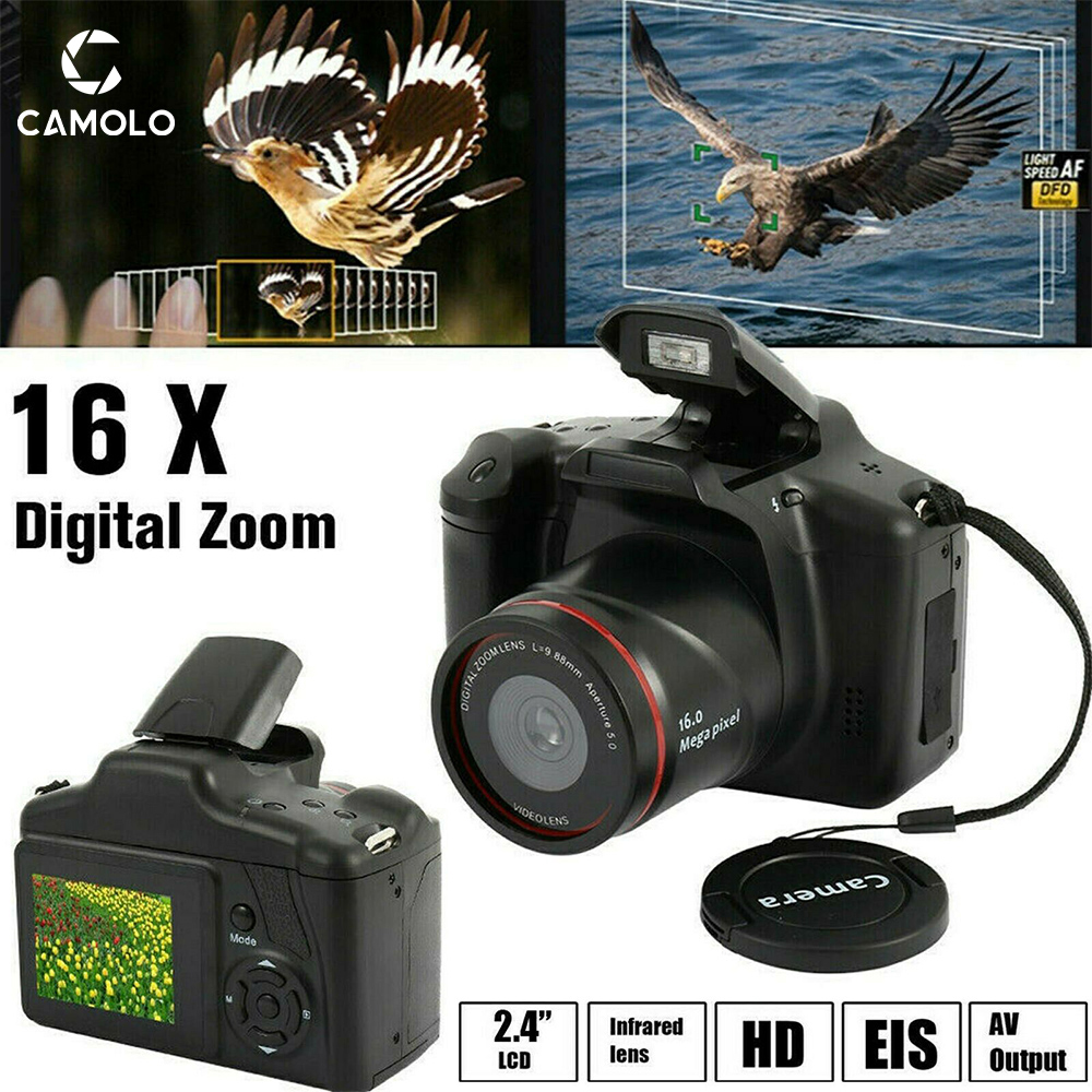 HD05 Digital Camera Digital SLR Camera 3.0 Inch TFT LCD Screen 16X Zoom HD 16MP 1080P Anti-Shake US Trans-flash Card 64GB
