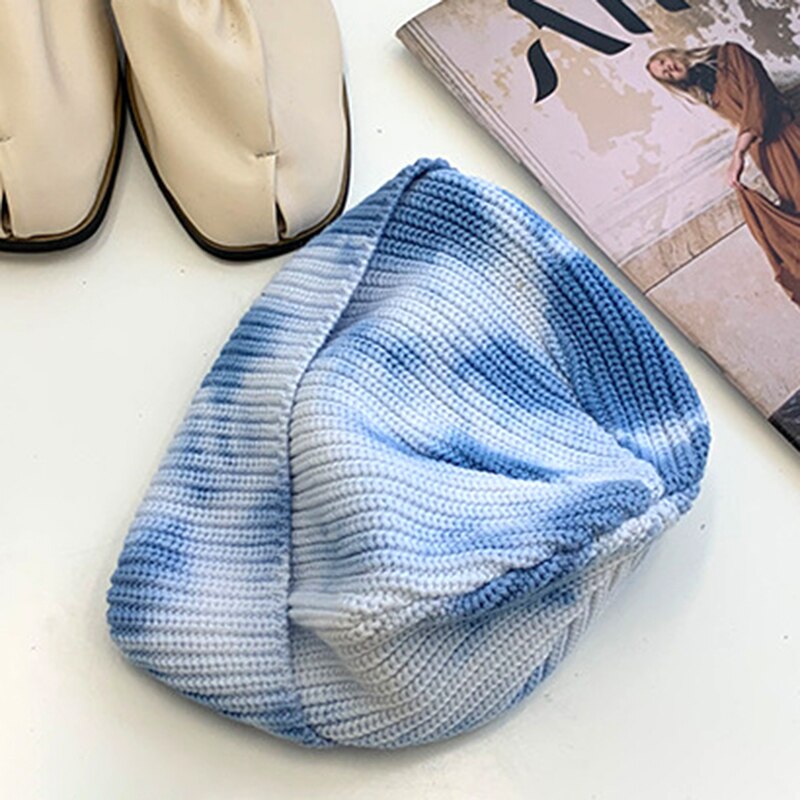 Gorrito de punto con tinte dibujo para parejas, gorro de esquí suave para otoño e invierno, cálido, XIN-S