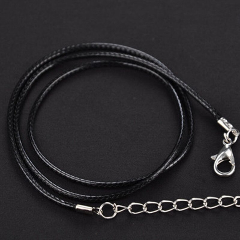 Hurtownia skórzany naszyjnik pasek z klamrą krewetki wisiorek biżuteria akcesoria skórzany sznur smycz z łańcuchem DIY akcesoria ZDC @ 1